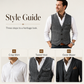 ✨ Vintage Smart Style | Men's Textured V-Neck Casual Waistcoat