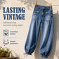 ✨ Standout Denim | Women's High-Waisted Convertible Balloon Jeans with Drawstring Cuffs