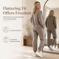 ⏰ Last Day Sale 50% Off | Women's Oversized Shirt & Side-Stripe Jogger 2-Piece Set