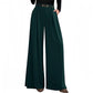 ✨ Easy Everyday Comfort | Women's Relaxed Wide-Leg Trousers with Pockets