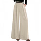 ✨ Easy Everyday Comfort | Women's Relaxed Wide-Leg Trousers with Pockets