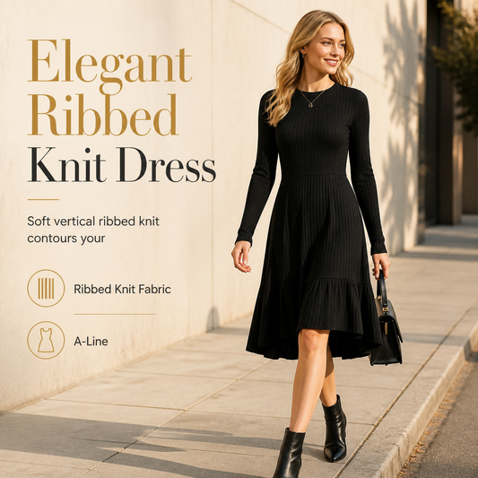 Women's Casual Striped Slim Fit Dress