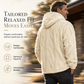 ❄️ Raised Texture, Serious Warmth | Men's Fleece-Lined Jacquard Hoodie