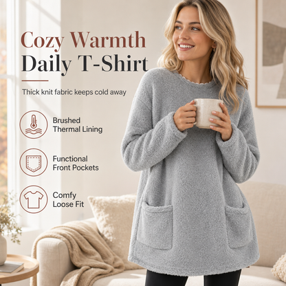 Women's Warm Crew Neck Long Sleeve Top