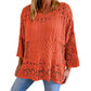 Women's Hollow-Out Crochet Knit Sweater