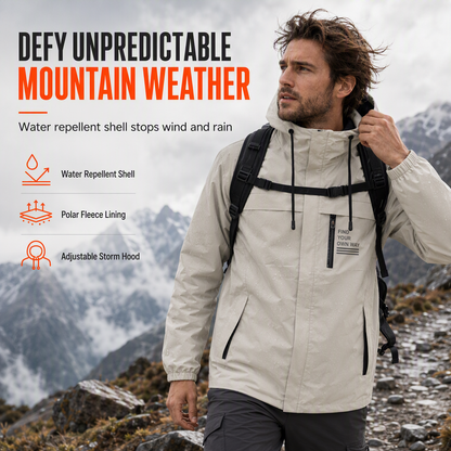 ⏳🍁🧥 Men's Outdoor Windbreaker with Detachable Hood