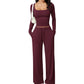 💫 Flattering Square Neck, Effortless Two-Piece Style | Women's Wide-Leg Set ⚡