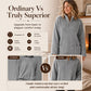 🧸 ☁️ Women's Half-Zip Plush Sweatshirt with Pockets
