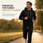 Men's Waffle Jacquard Hooded Tracksuit