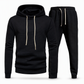 Men's Waffle Jacquard Hooded Tracksuit