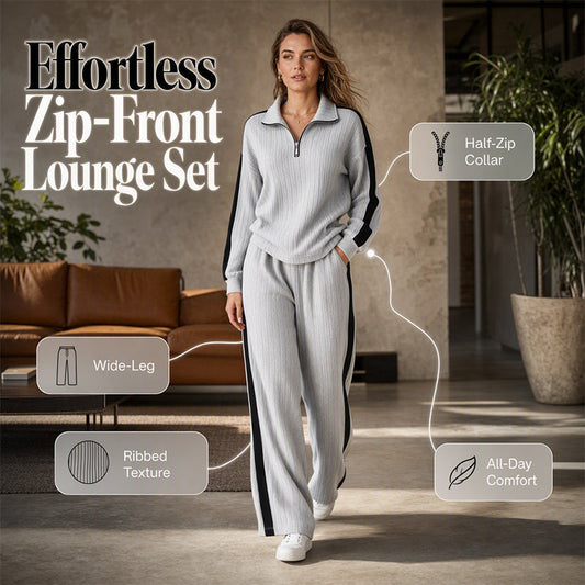 Women’s Casual Sweatshirt and Wide-Leg Pants