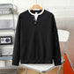 Men's Waffle Knit Fake Two-Piece Henley Top