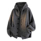 Men's Hooded Knit Cardigan Casual Loose Button Sweater Jacket