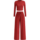 Women's Ribbed Crop Top & Wide-Leg Pants Set✨𝘉𝘶𝘺 𝘢𝘯𝘺 2 𝘢𝘯𝘥 𝘨𝘦𝘵 𝘢𝘯 𝘦𝘹𝘵𝘳𝘢 8% 𝘥𝘪𝘴𝘤𝘰𝘶𝘯𝘵