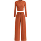 Women's Ribbed Crop Top & Wide-Leg Pants Set✨𝘉𝘶𝘺 𝘢𝘯𝘺 2 𝘢𝘯𝘥 𝘨𝘦𝘵 𝘢𝘯 𝘦𝘹𝘵𝘳𝘢 8% 𝘥𝘪𝘴𝘤𝘰𝘶𝘯𝘵