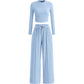 Women's Ribbed Crop Top & Wide-Leg Pants Set✨𝘉𝘶𝘺 𝘢𝘯𝘺 2 𝘢𝘯𝘥 𝘨𝘦𝘵 𝘢𝘯 𝘦𝘹𝘵𝘳𝘢 8% 𝘥𝘪𝘴𝘤𝘰𝘶𝘯𝘵