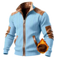 Men's Color-Block Warm-Lined Zip-Up Jacket