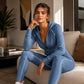 Women's Athletic Zip-Up Hoodie and Pants Set