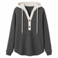 Women's Loose Fit Knit Hooded Sweatshirt