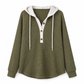 Women's Loose Fit Knit Hooded Sweatshirt