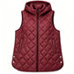 Women's Casual Mid-Length Hooded Padded Vest