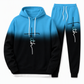 Men's 3D Digital Print Long Sleeve Hooded Sweatshirt and Pants Set Loose Fit Tracksuit for Spring and Autumn