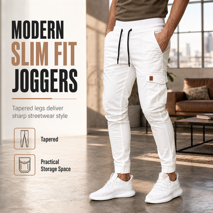 ⏰💖Black Friday Mega Deal – 50% off!💖Men's Casual Solid Color Cargo Jogger Pants