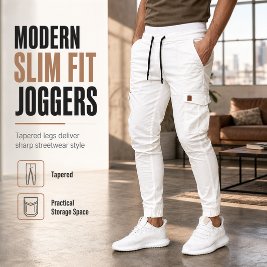 ⏰💖Black Friday Mega Deal – 50% off!💖Men's Casual Solid Color Cargo Jogger Pants