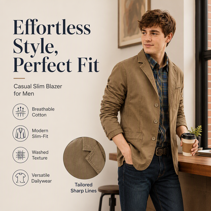 Hot Sale 50% OFF🔥Men's Notch Lapel Slim-Fit Jacket