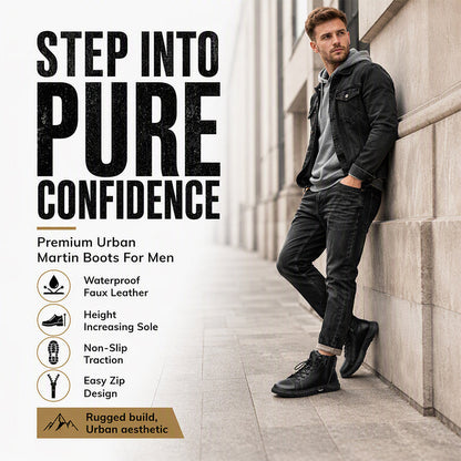 Men's Waterproof Genuine Leather Combat Boots