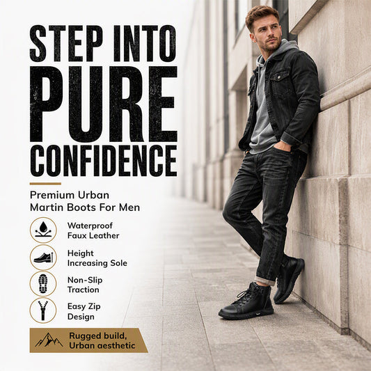 🖤Black Friday Sale:50% OFF🖤Men's Waterproof Genuine Leather Combat Boots