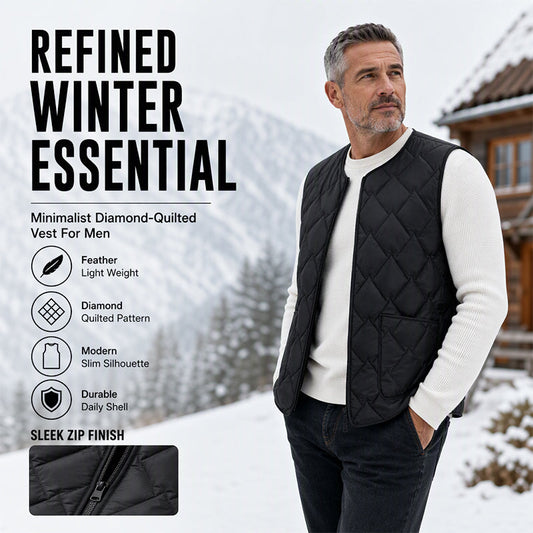 🖤Black Friday Sale:50% OFF🖤Men's Winter Thermal Diamond Quilted Vest