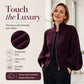 Women's Lantern Sleeve Zip-Up Knit Sweater