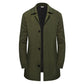 ✨Men's Minimalist Single-Breasted Mid-Length Coat – Clean Lines, Modern Fit, Everyday Elegance