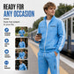 Men's Geometric Print Full-Zip Jacket & Pants Set