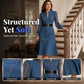 👗 Cinched Waist, Sheer Sleeve Detail | Women's Slimming Denim Dress