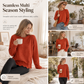 ✨Women's Scalloped Hem Crew Neck Sweatshirt – Soft, Casual, Feminine Everyday Comfort