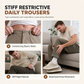 Men's Casual Corduroy Wide Leg Pants with Elastic Drawstring Waist Relaxed Fit Loose Trousers