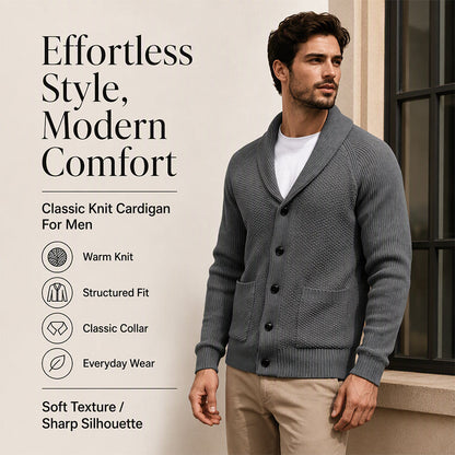 Men's Casual Shawl Collar Sweater Cardigan