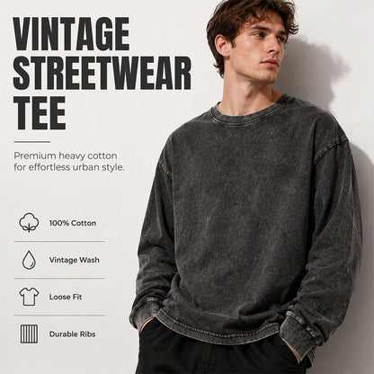 Vintage Washed Long Sleeve T-Shirt