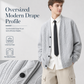 Jacquard Knit Loose Fit Cardigan for Men