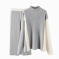 💖Black Friday Mega Deal – 50% off!💖 Women's Autumn Winter Color Block Knit 2-Piece Set Thickened Pullover Sweater and Skirt