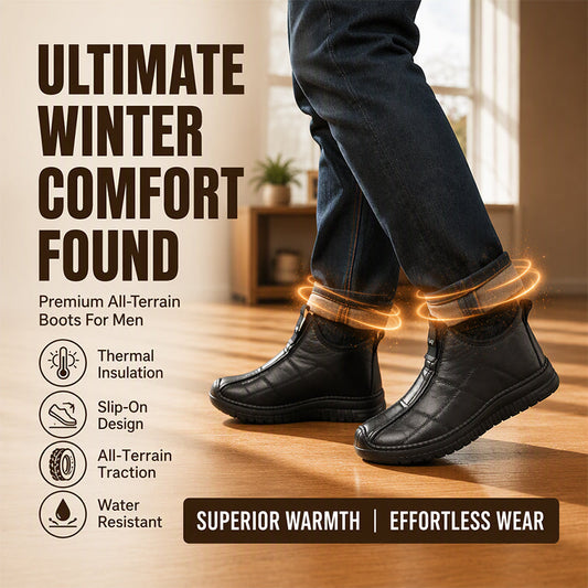 ⏰Black Friday Mega Deal – 50% off!💖Men's Plush-Lined Non-Slip Walking Shoes