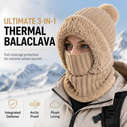 ⏰  💖Black Friday Mega Deal – 50% off!💖Women's Winter One-Piece Knitted Beanie Scarf Mask