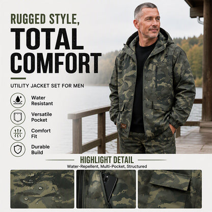 💖Black Friday Mega Deal – 50% off!💖Men's Stylish Camouflage Hooded Jacket
