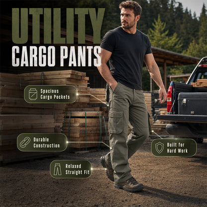 💖Black Friday Mega Deal – 50% off!💖Men's Relaxed-Fit Cargo Pants with Multi Pockets