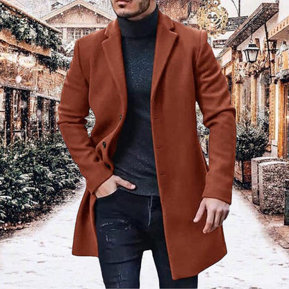 Versatile and Cozy Tweed Coat for Men
