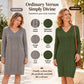 Women's Casual V-Neck Cable Knit Dress