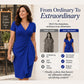💖Black Friday Mega Deal – 50% off!💖 Polished Look, Flattering Silhouette | Women's Elegant V-Neck Ruffle Wrap Dress