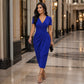 💖Black Friday Mega Deal – 50% off!💖 Polished Look, Flattering Silhouette | Women's Elegant V-Neck Ruffle Wrap Dress